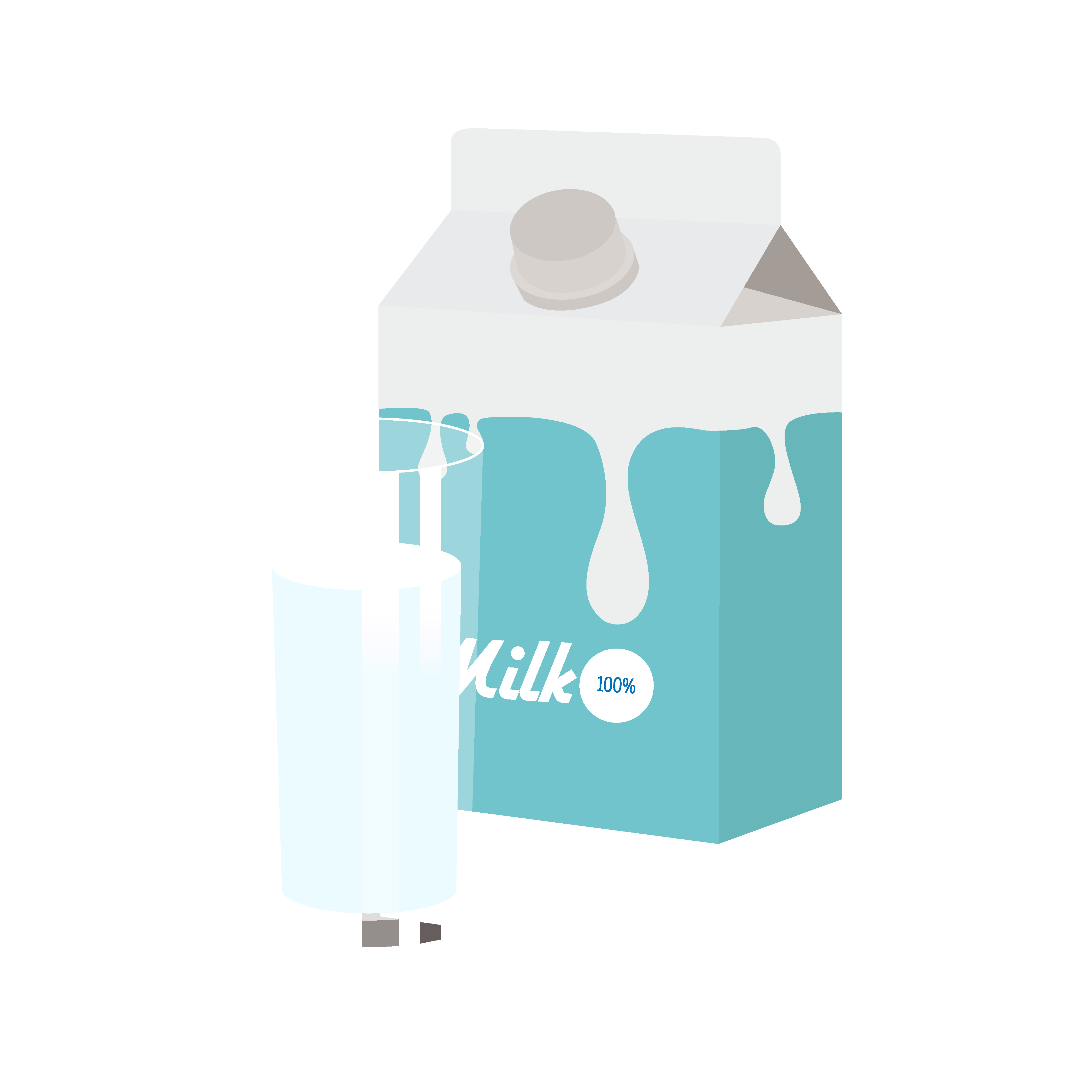 卡通人物喝牛奶的概念插画图片素材_ID:420988672-Veer图库